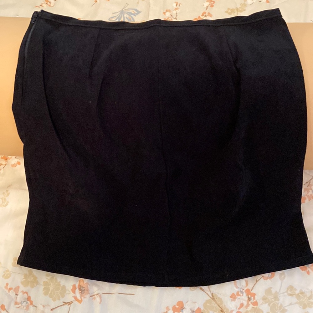 Faux suede mini skirt